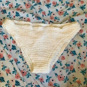 FREE W/ PURCHASE White Crochet Bathing Suit Bottom